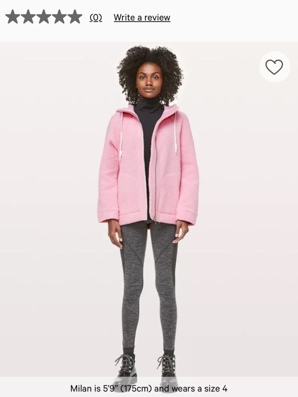 Lululemon So Sherpa Hooded Jacket Pink Size 2 EUC